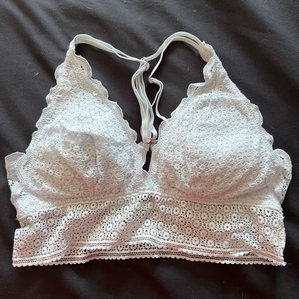 Aerie Light Blue Lace Bralette